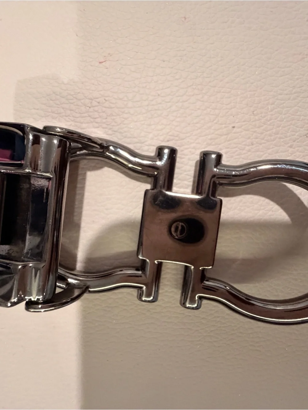 Salvatore Ferragamo Silver Gancini belt buckle